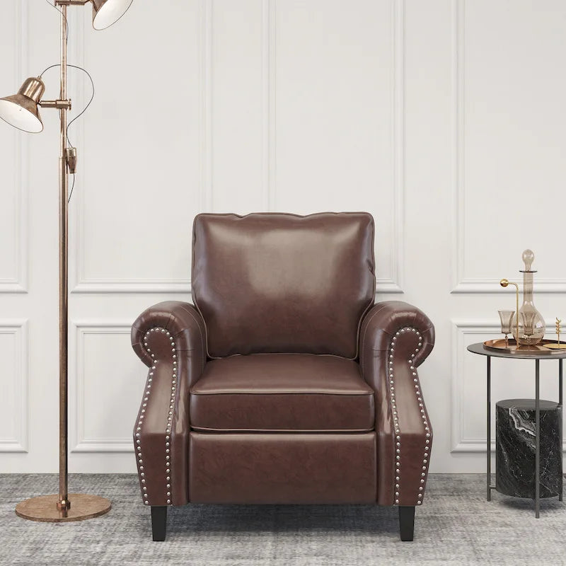 Poltrona club Dowd in similpelle con borchie di Christopher Knight Home
