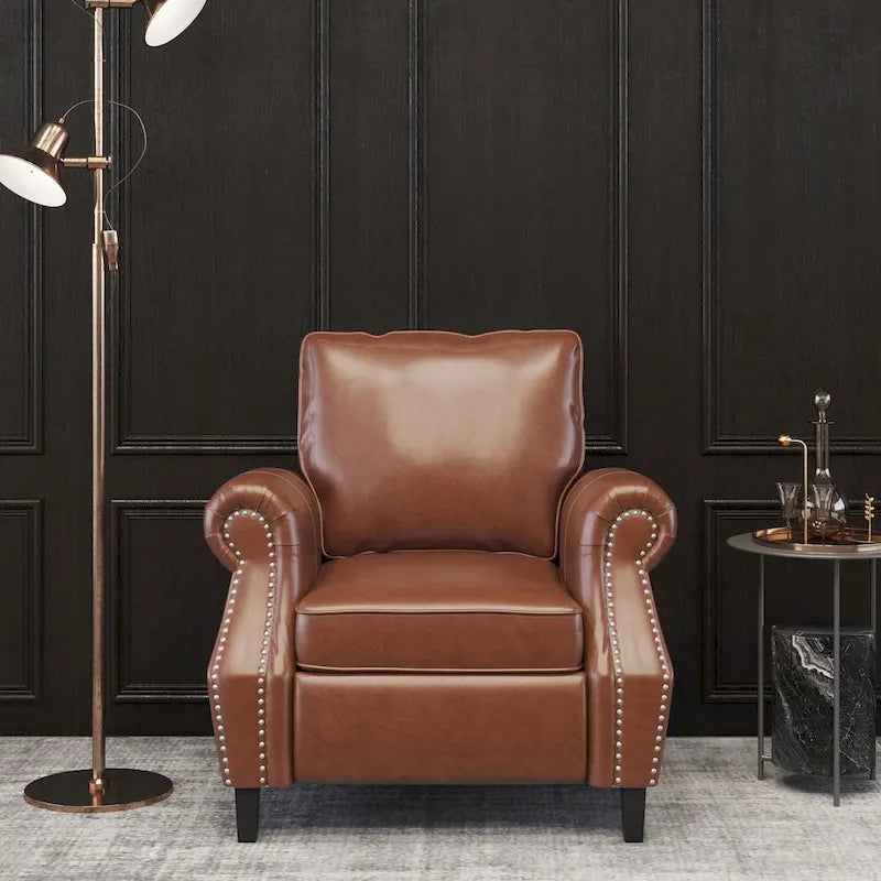 Poltrona club Dowd in similpelle con borchie di Christopher Knight Home