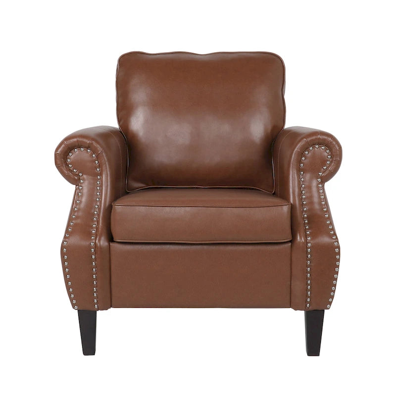 Poltrona club Dowd in similpelle con borchie di Christopher Knight Home