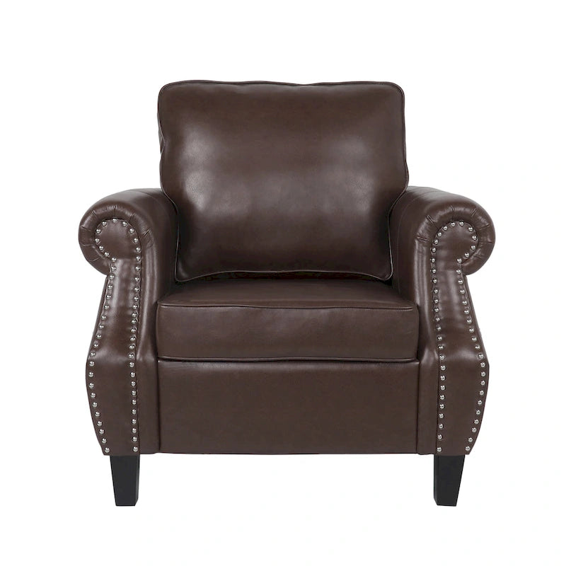 Poltrona club Dowd in similpelle con borchie di Christopher Knight Home