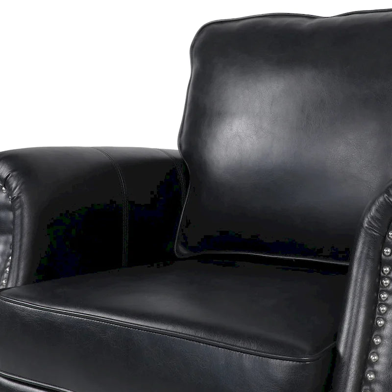 Poltrona club Dowd in similpelle con borchie di Christopher Knight Home