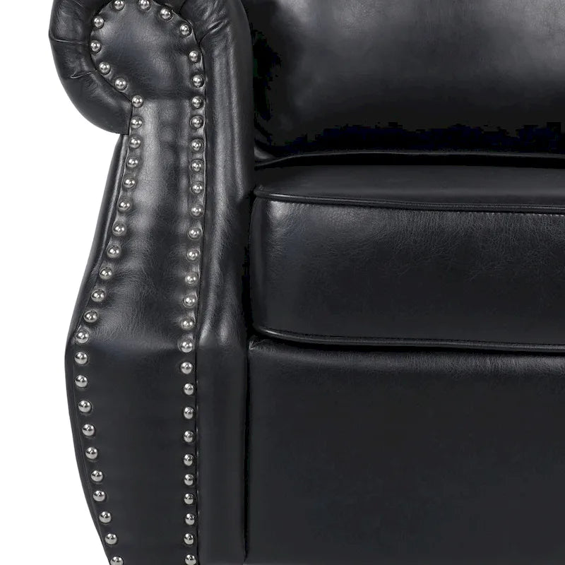 Poltrona club Dowd in similpelle con borchie di Christopher Knight Home