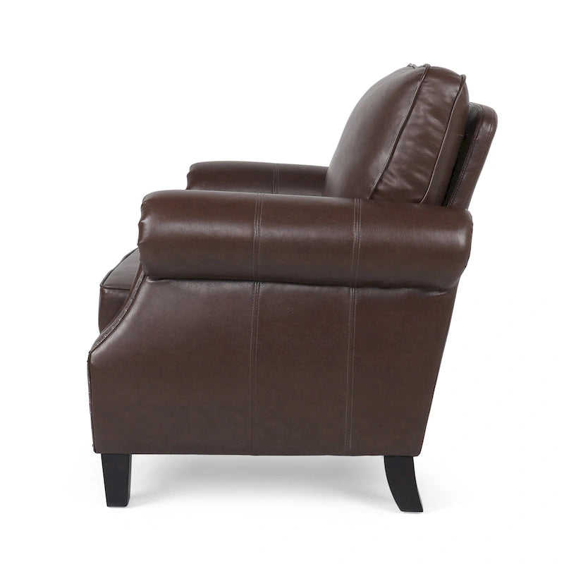Poltrona club Dowd in similpelle con borchie di Christopher Knight Home