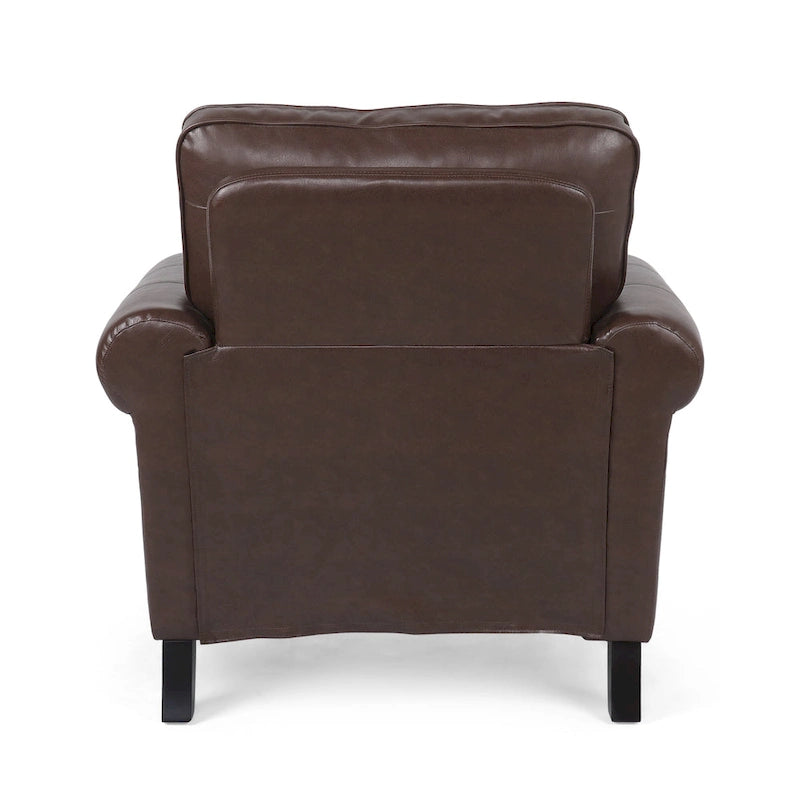 Poltrona club Dowd in similpelle con borchie di Christopher Knight Home
