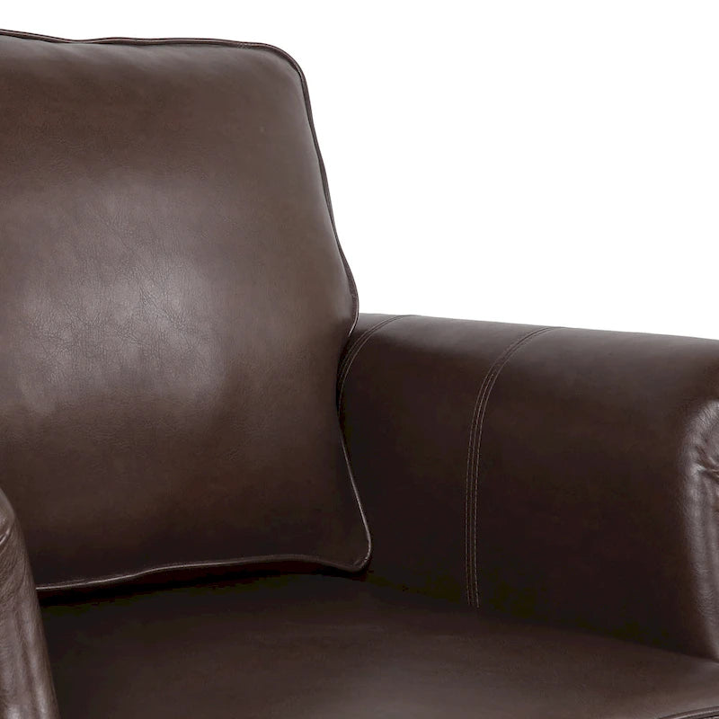 Poltrona club Dowd in similpelle con borchie di Christopher Knight Home
