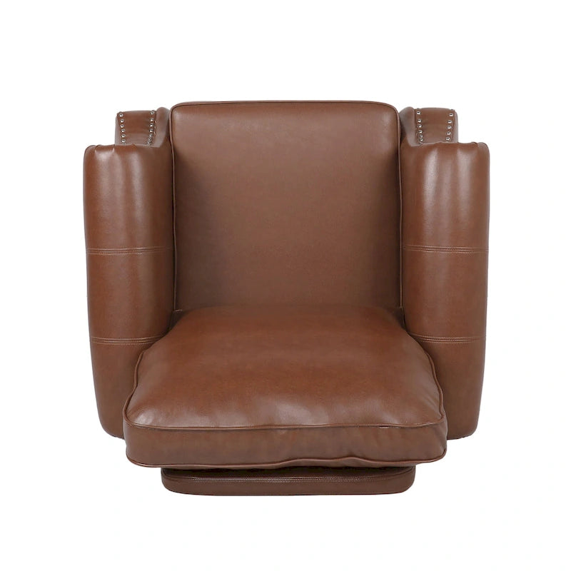 Poltrona club Dowd in similpelle con borchie di Christopher Knight Home