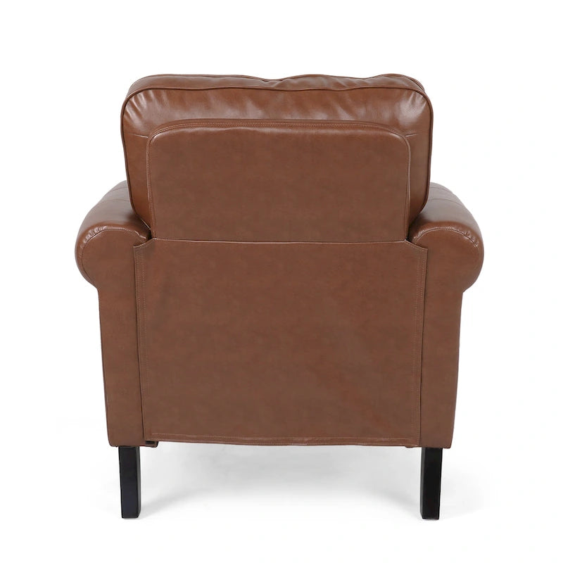 Poltrona club Dowd in similpelle con borchie di Christopher Knight Home