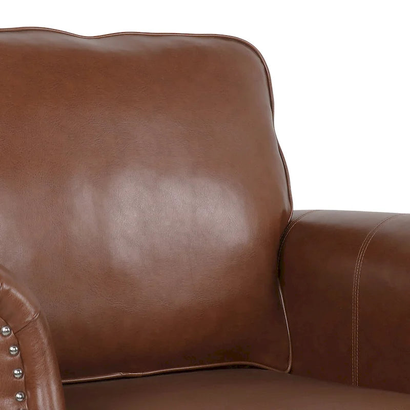 Poltrona club Dowd in similpelle con borchie di Christopher Knight Home