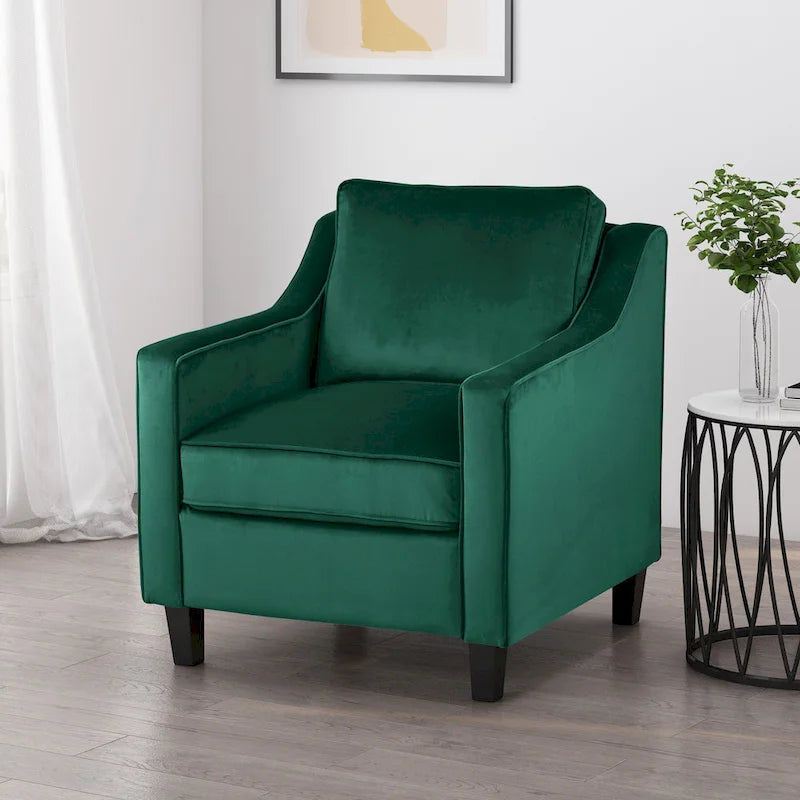 Poltrona Milo in velluto contemporaneo di Christopher Knight Home - 30,75 L x 33,50 P x 33,75 A