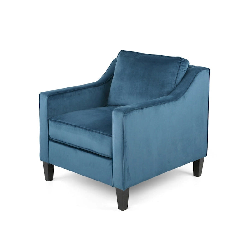 Poltrona Milo in velluto contemporaneo di Christopher Knight Home - 30,75 L x 33,50 P x 33,75 A