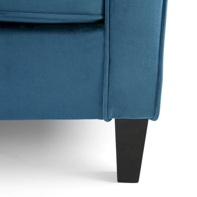 Poltrona Milo in velluto contemporaneo di Christopher Knight Home - 30,75 L x 33,50 P x 33,75 A
