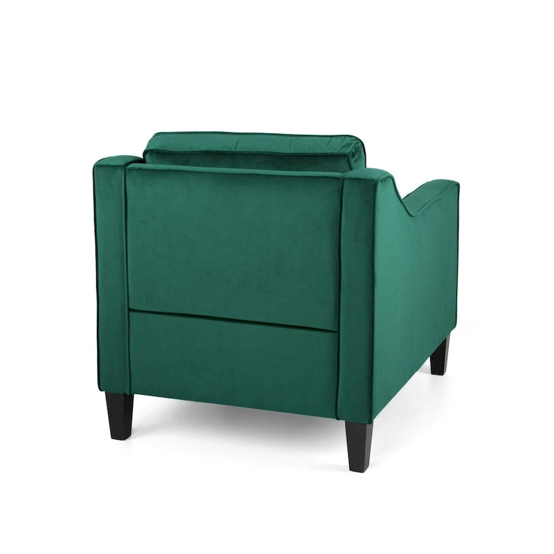Poltrona Milo in velluto contemporaneo di Christopher Knight Home - 30,75 L x 33,50 P x 33,75 A