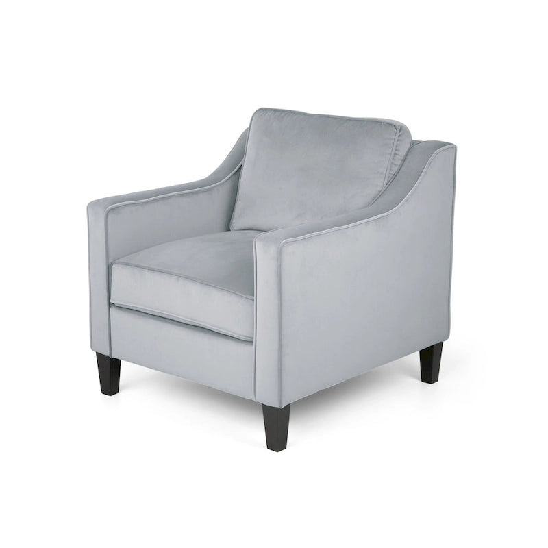 Poltrona Milo in velluto contemporaneo di Christopher Knight Home - 30,75 L x 33,50 P x 33,75 A