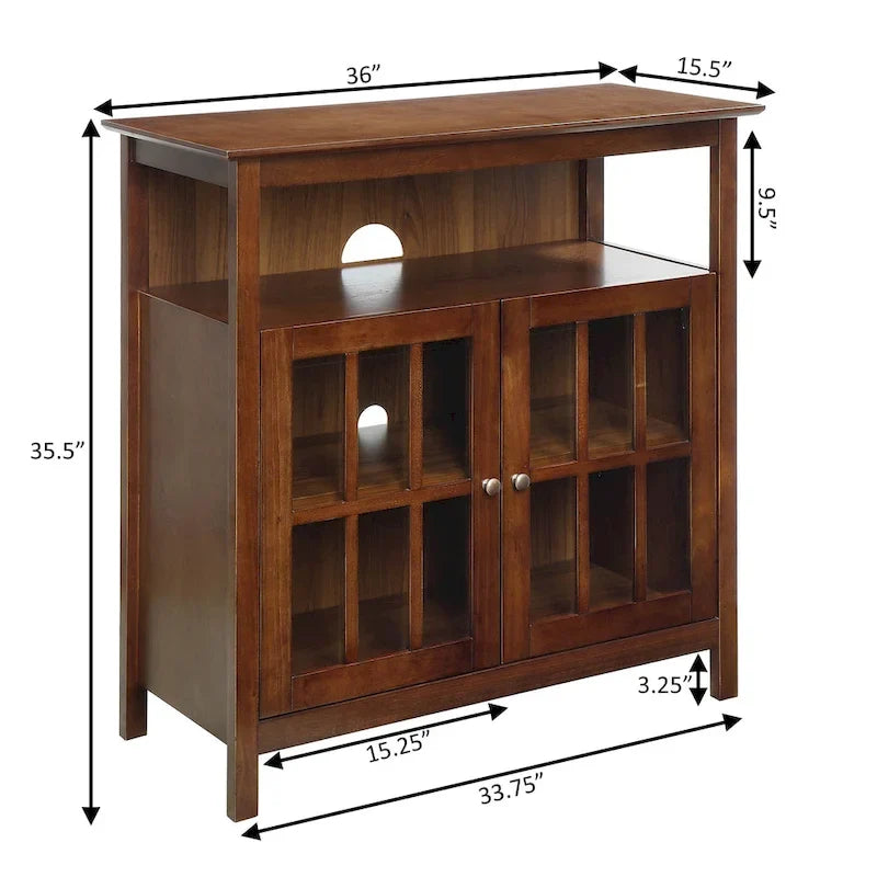 Mobile TV con armadietti contenitori Convenience Concepts Big Sur Highboy da 40 pollici
