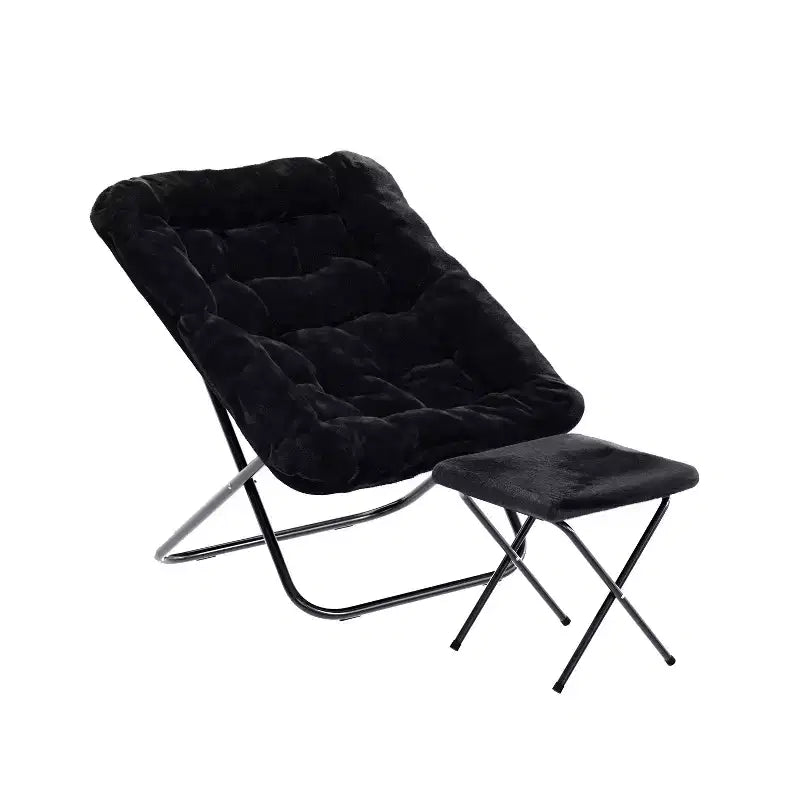 Flash Furniture Archer, sedia a disco e pouf imbottiti pieghevoli portatili oversize, per dormitorio o camera da letto