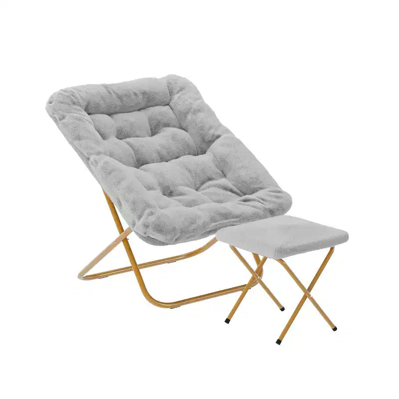 Flash Furniture Archer, sedia a disco e pouf imbottiti pieghevoli portatili oversize, per dormitorio o camera da letto