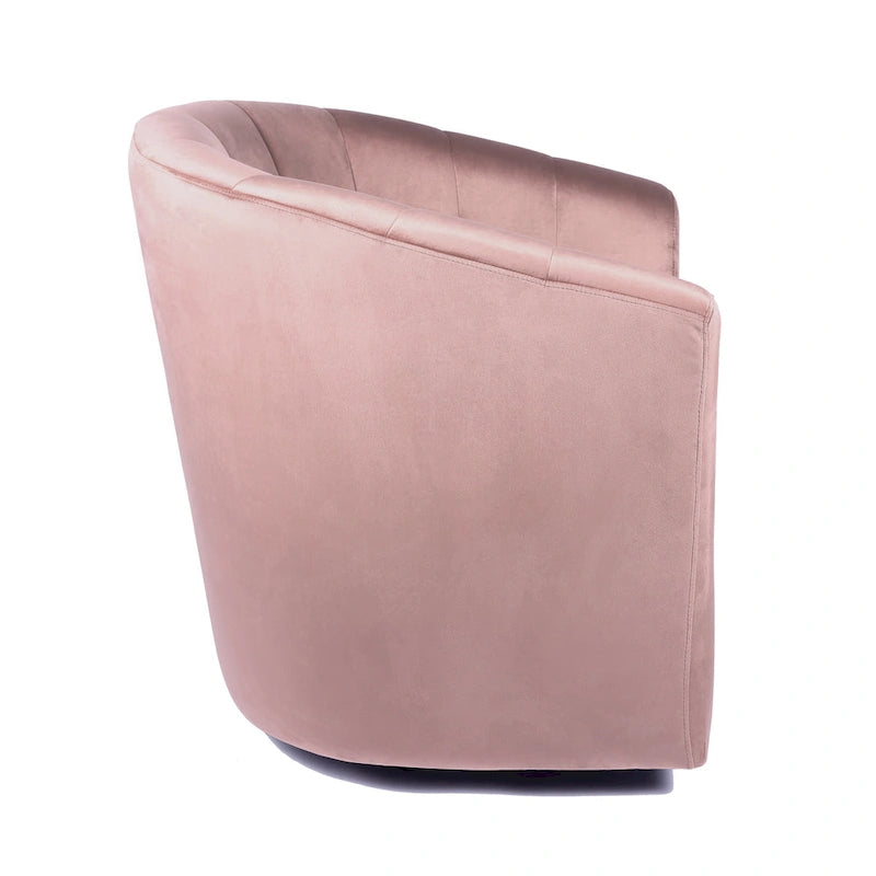 Poltrona da Club Girevole Accent Carson Carrington Junsele in Velluto