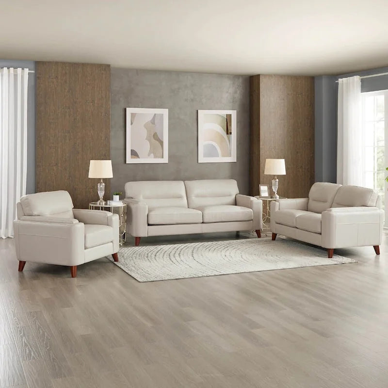 Hydeline Elm-Stuhl aus vollnarbigem Leder mit Federn, Memory-Schaumstoff und Federn