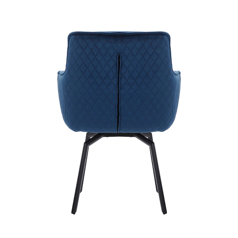 Poltrona Porthos Home Demi Girevole in Velluto con Gambe in Metallo