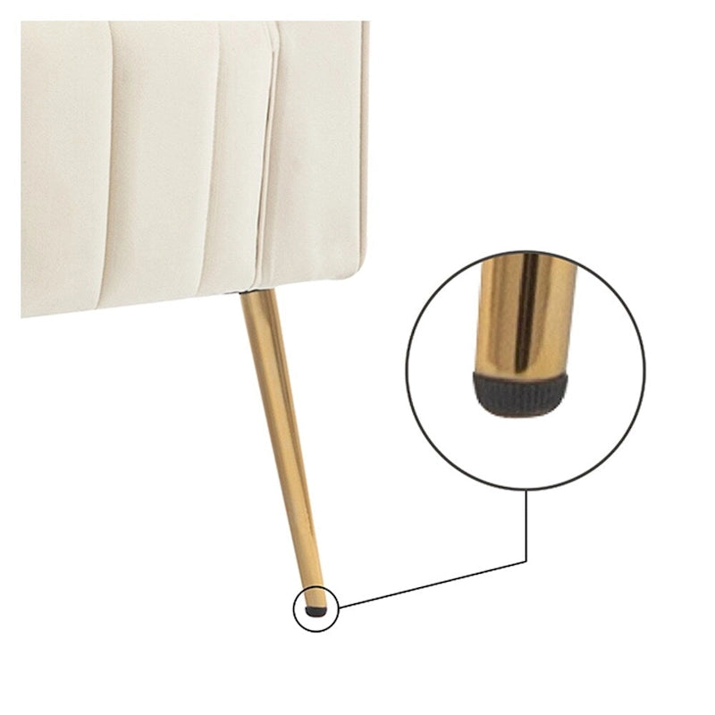 Poltrona Accent in Velluto, Poltrona a Orecchioni con Gambe Dorate, Divano Singolo Imbottito per Soggiorno Camera da Letto