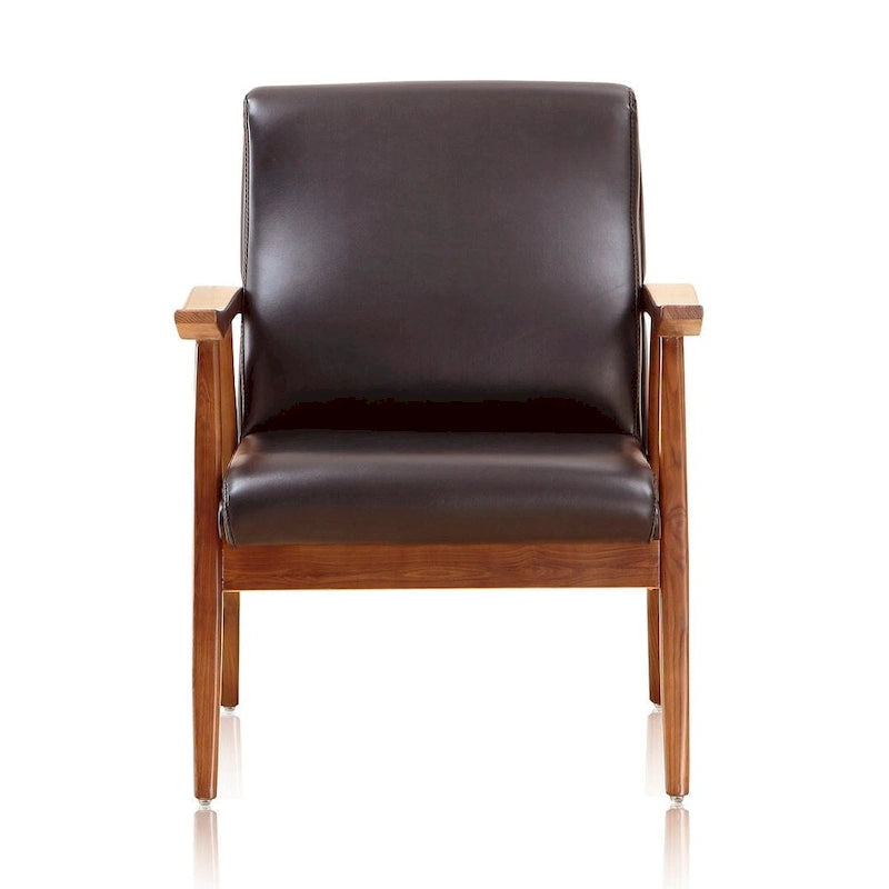 Poltrona Manhattan Comfort ArchDuke in similpelle color ambra (set da 2)