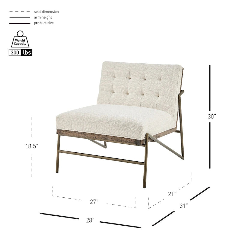 Poltrona accent Marlow in tessuto.