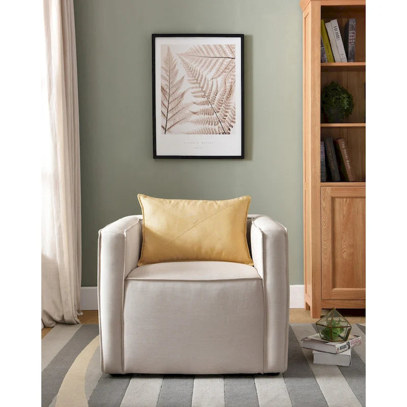 Poltrona di design Dack imbottita in tessuto di Furniture of America