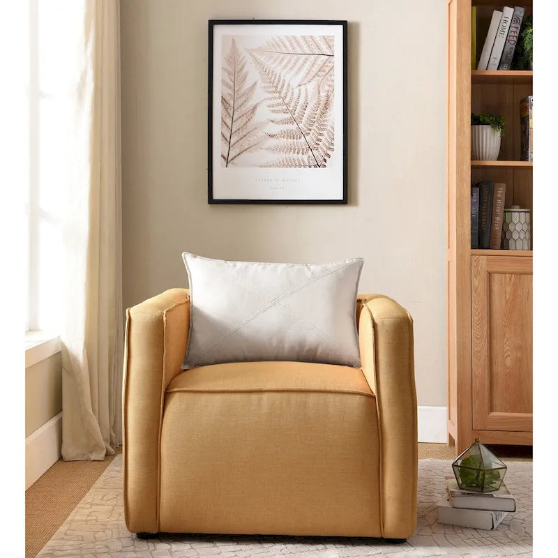 Poltrona di design Dack imbottita in tessuto di Furniture of America