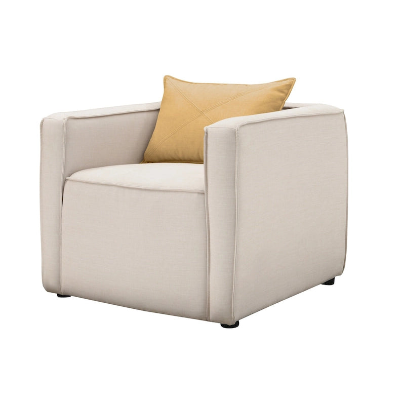 Poltrona di design Dack imbottita in tessuto di Furniture of America