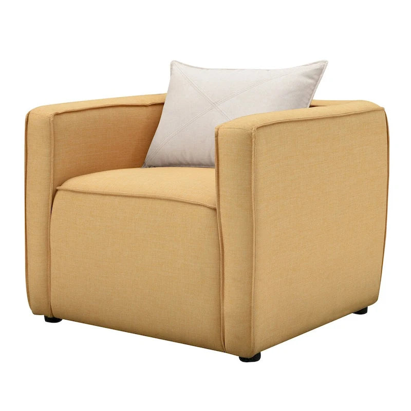 Poltrona di design Dack imbottita in tessuto di Furniture of America