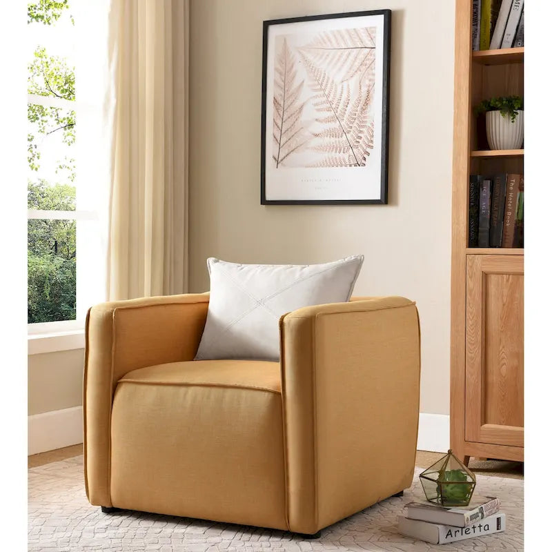 Poltrona di design Dack imbottita in tessuto di Furniture of America