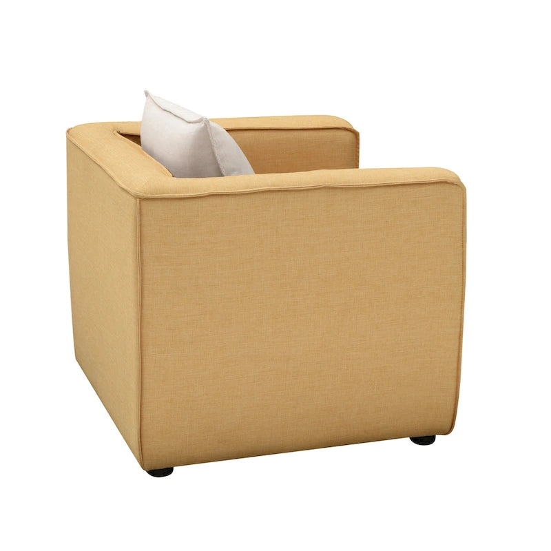 Poltrona di design Dack imbottita in tessuto di Furniture of America
