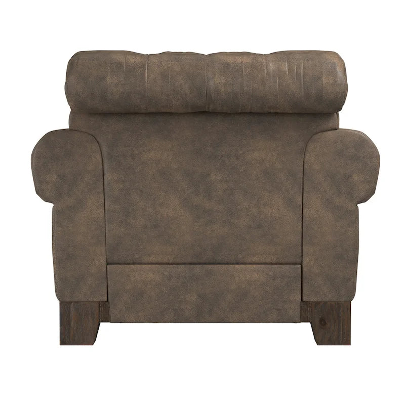 Poltrona Chesterfield Greenwich "Tufted Scroll Arm Nailhead" di iNSPIRE Q Artisan