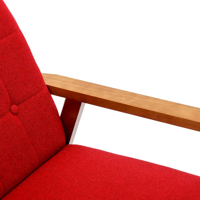 Poltrona con braccioli e piedini in legno massello, per soggiorno, camera da letto, studio
