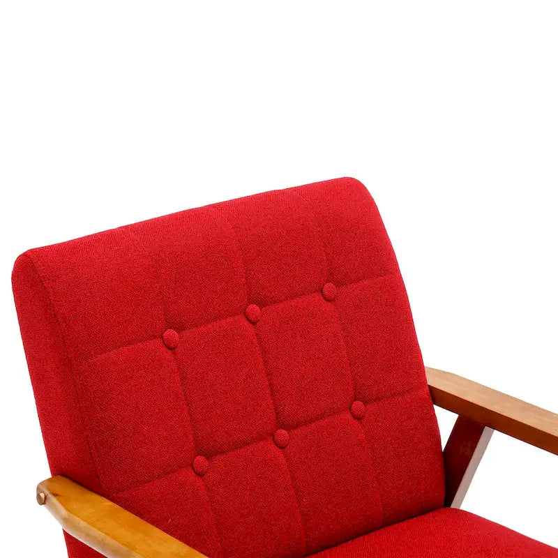 Poltrona con braccioli e piedini in legno massello, per soggiorno, camera da letto, studio
