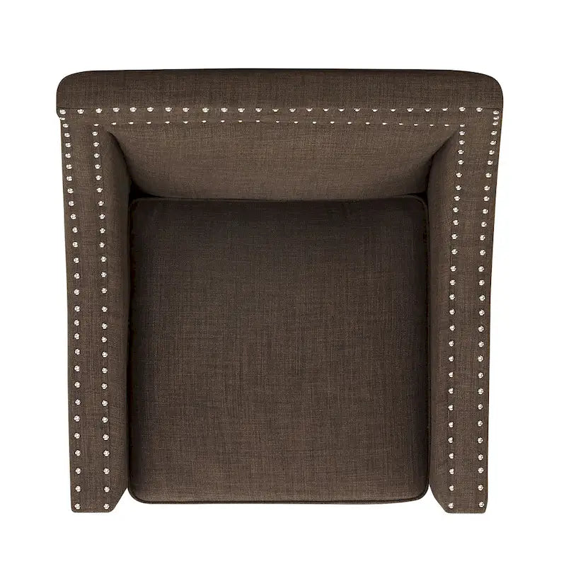 Poltrona d'accento Erica con borchie decorative cromate
