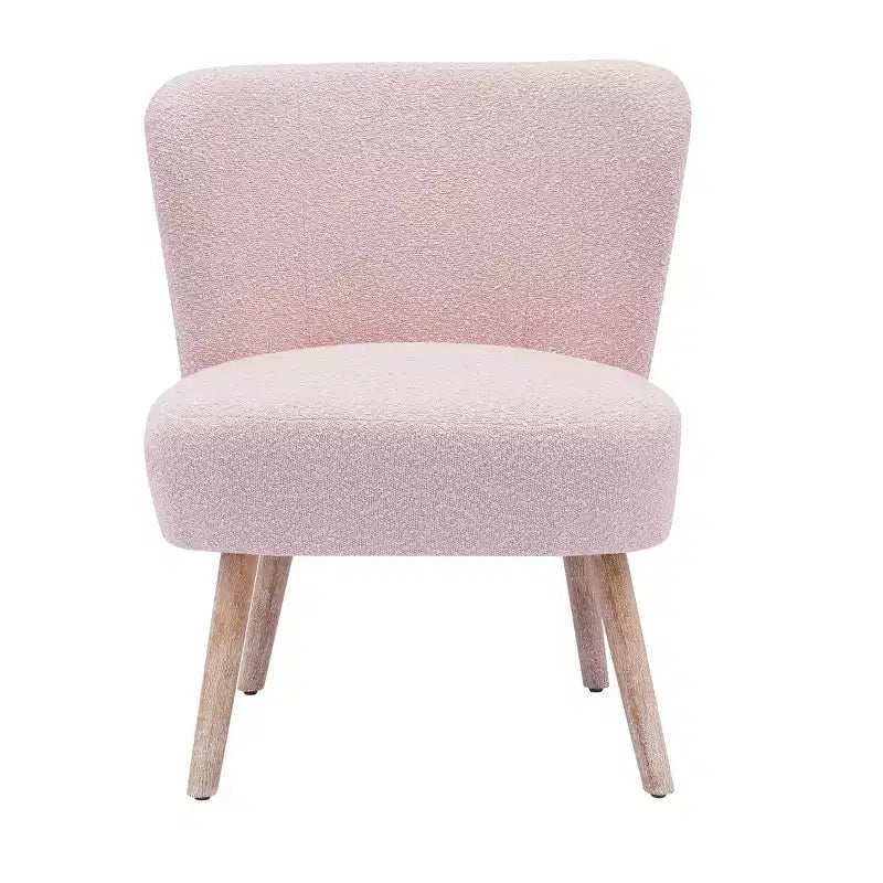 WestinTrends Poltrona a pozzetto in bouclé imbottita larga 64,8 cm con poggiapiedi pouf e sgabello set