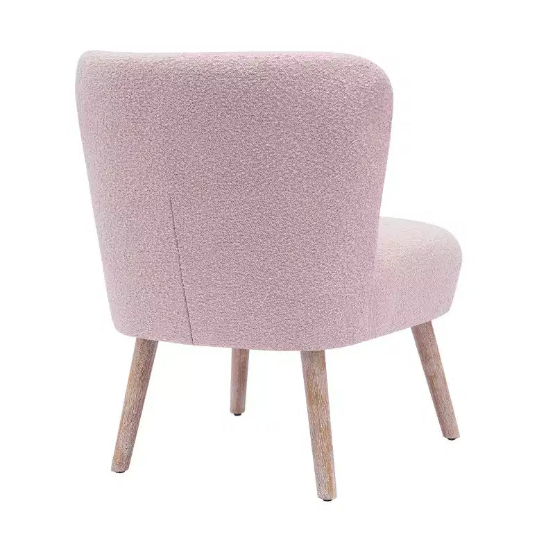 WestinTrends Poltrona a pozzetto in bouclé imbottita larga 64,8 cm con poggiapiedi pouf e sgabello set