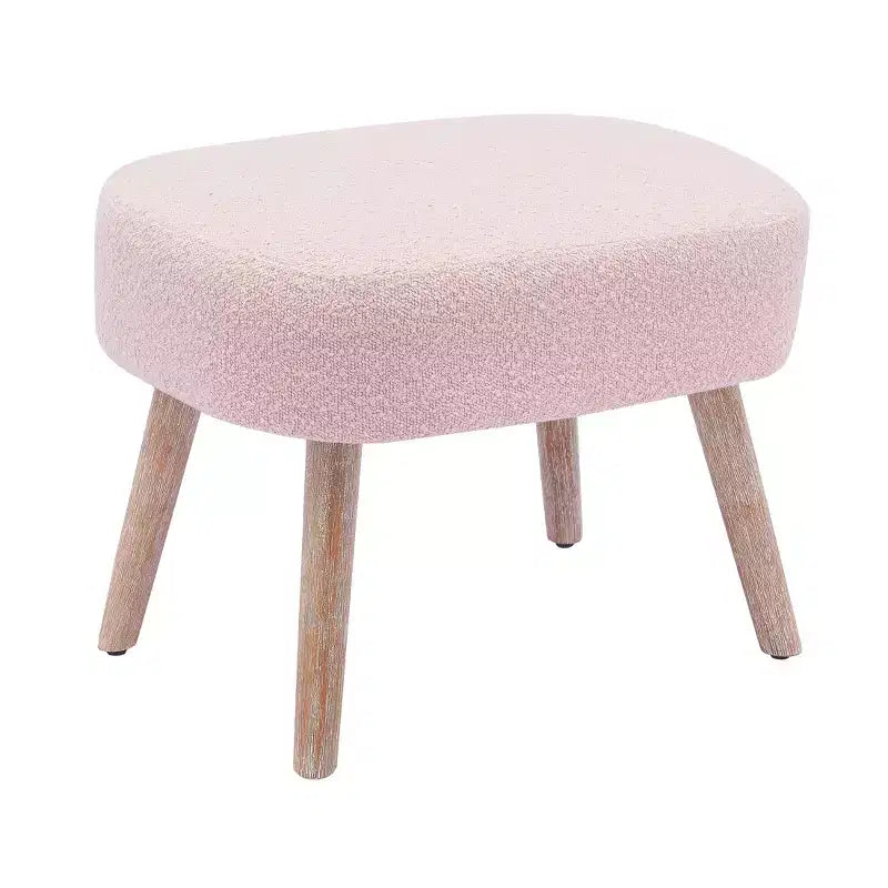 WestinTrends Poltrona a pozzetto in bouclé imbottita larga 64,8 cm con poggiapiedi pouf e sgabello set