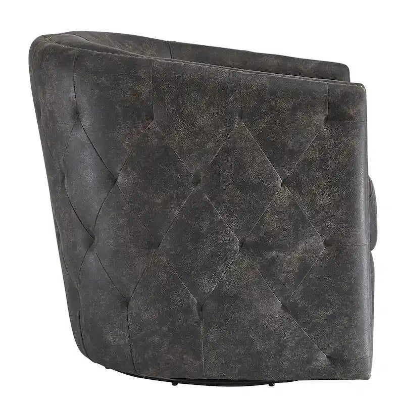 Poltrona girevole Brentlow effetto invecchiato - 73 L x 79 P x 80 A cm
