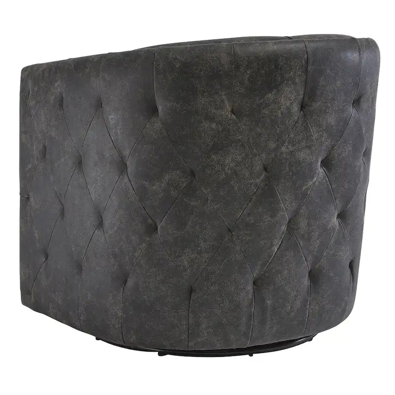 Poltrona girevole Brentlow effetto invecchiato - 73 L x 79 P x 80 A cm