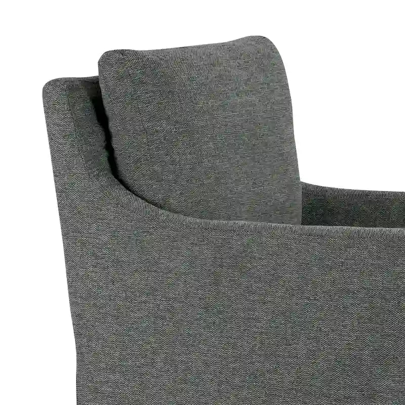 Axel Gray Fabric Accent Chair with Down Feathers