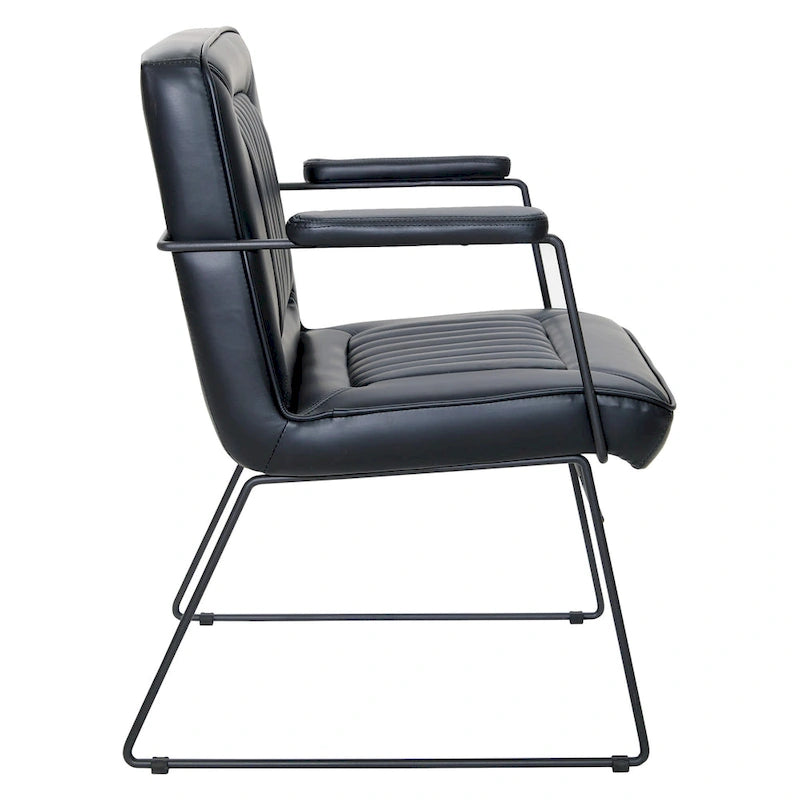 Carbon Loft Teigen Faux Leather Chair with Sled Base