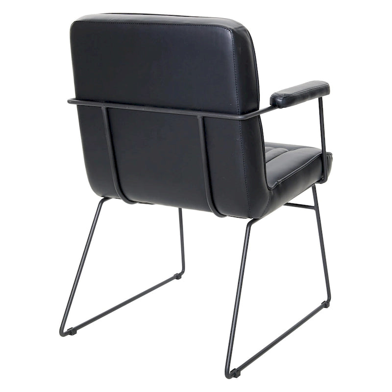 Carbon Loft Teigen Faux Leather Chair with Sled Base