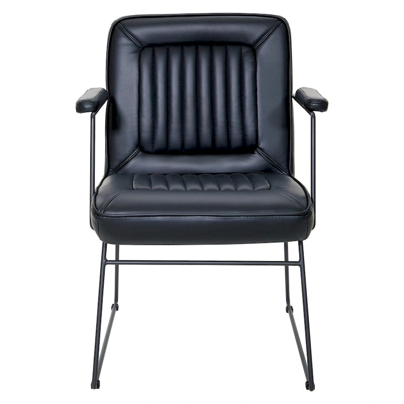 Carbon Loft Teigen Faux Leather Chair with Sled Base