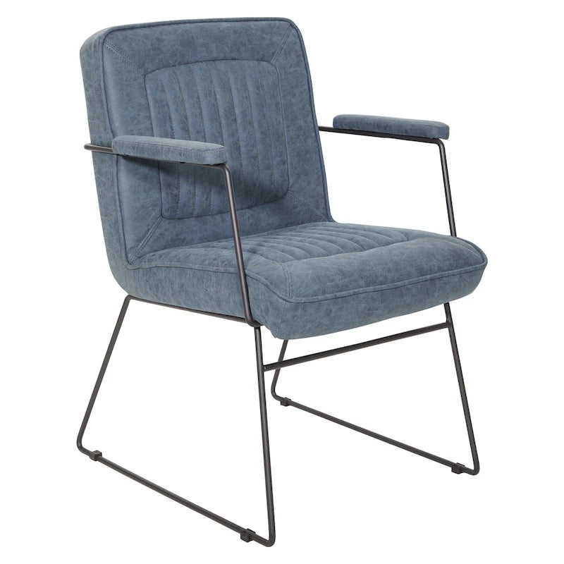 Carbon Loft Teigen Faux Leather Chair with Sled Base