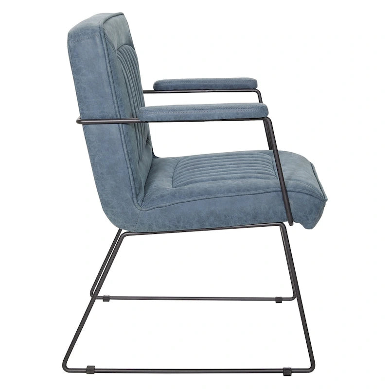 Carbon Loft Teigen Faux Leather Chair with Sled Base