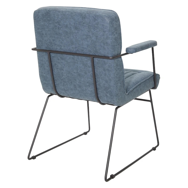 Carbon Loft Teigen Faux Leather Chair with Sled Base