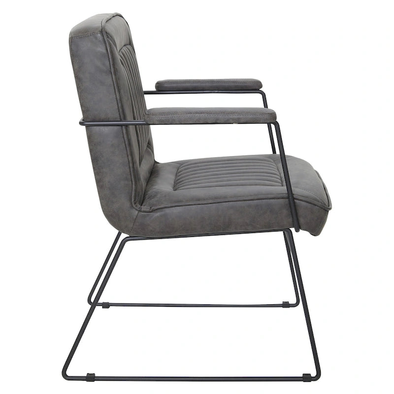 Carbon Loft Teigen Faux Leather Chair with Sled Base
