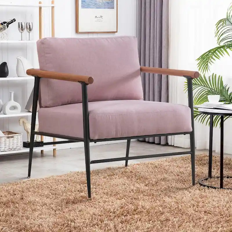 Ebello Comfy Simple Upholstered Single Armchair for Living Room